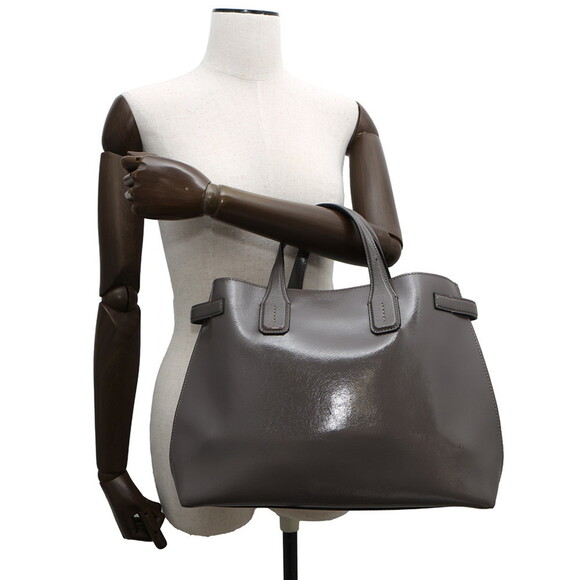 BURBERRY Gray Leather Shoulder Bag - Picture 4 of 15